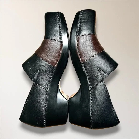 Dansko Tenley Black Brown Nappa Leather Clogs Comfort Work Nurse Shoes Womens 42 - Picture 8 of 12